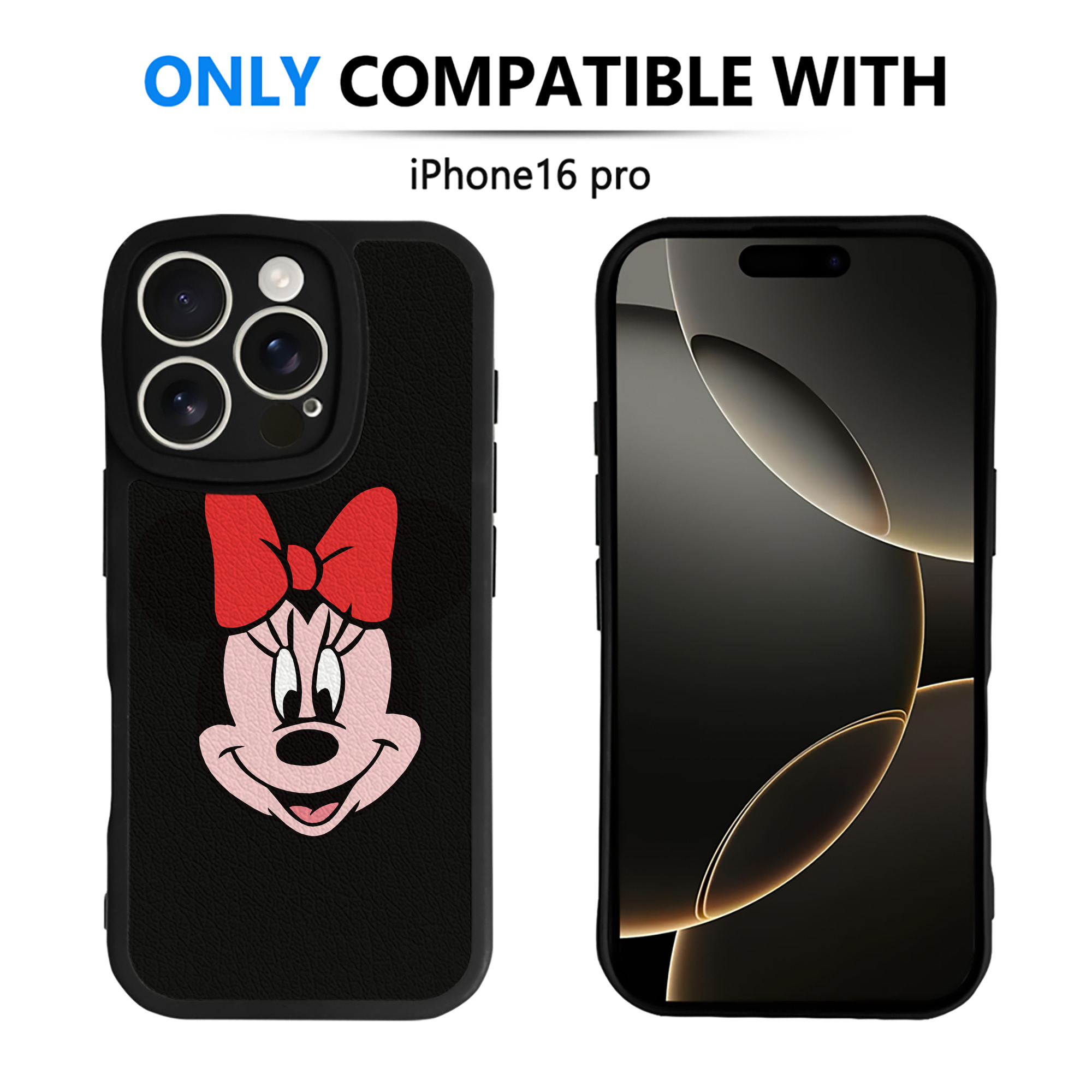 （画像用） ミッキーマウス Mickey Mouse 【iPhone 16シリーズ対応】シリコンスマホケース（レザー調） 材質：シリコン